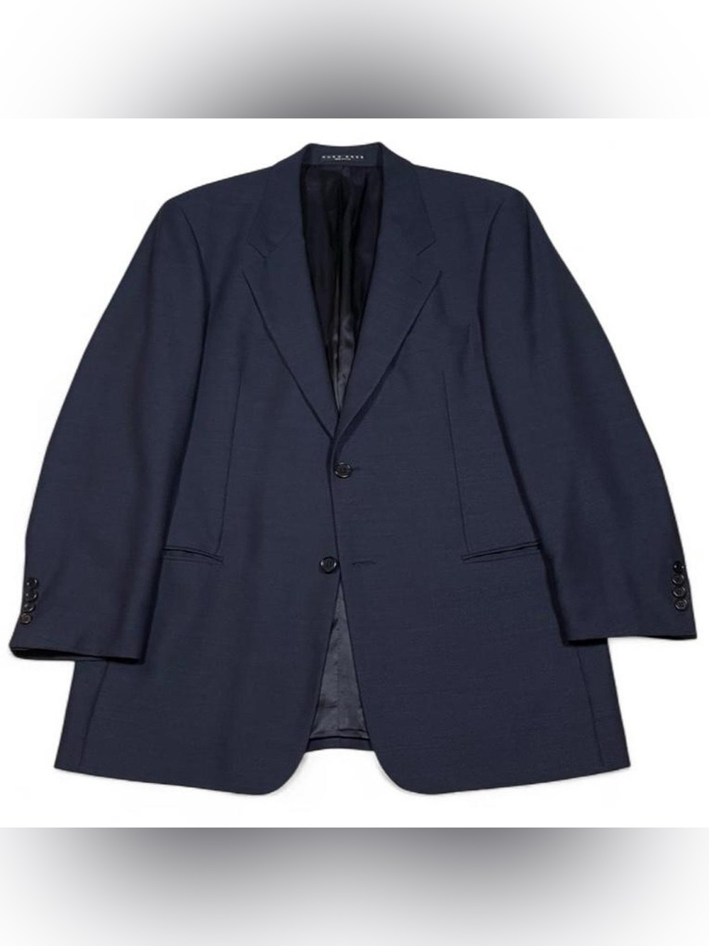 VTG Hugo Boss Galilei Wool Textured Navy Blazer Men's Size 42R Sport Coat MINT